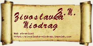 Živoslavka Miodrag vizit kartica